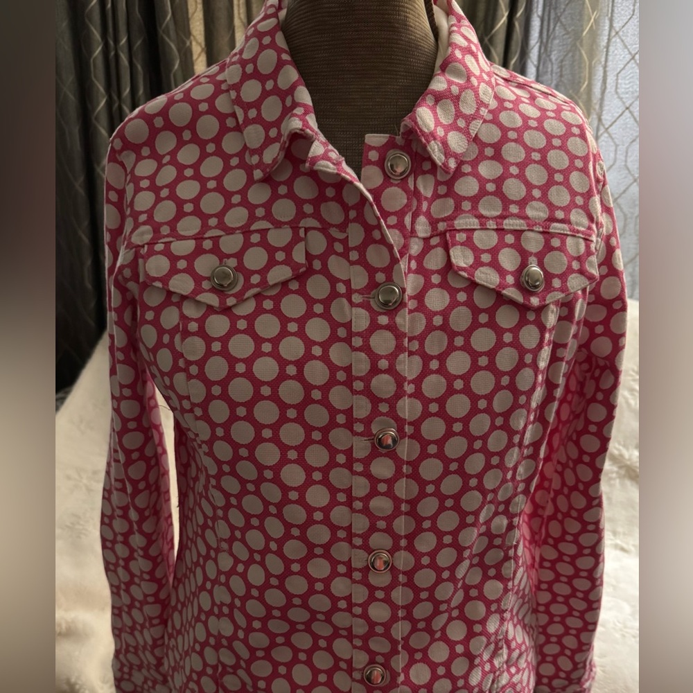 Pink Polka Dot Women's Jean jacket